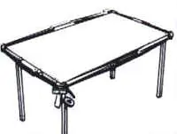 Morsetta per cornice di 4 ganasce di aluminio e 7 m corda di acciaio Morsetta per cornice di 4 ganasce di aluminio e 7 m corda di acciaio