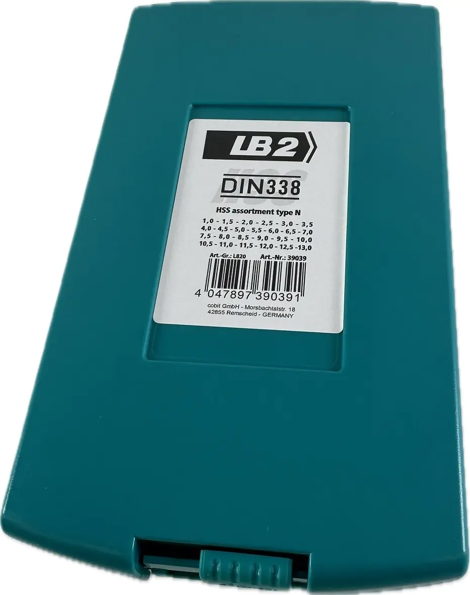 Set punte elicoidali HSS 1,0 - 13,0 mm con incremento di 0,5 mm LOEHER-LB2 840/01 punte rullate -  in custodia di plastica