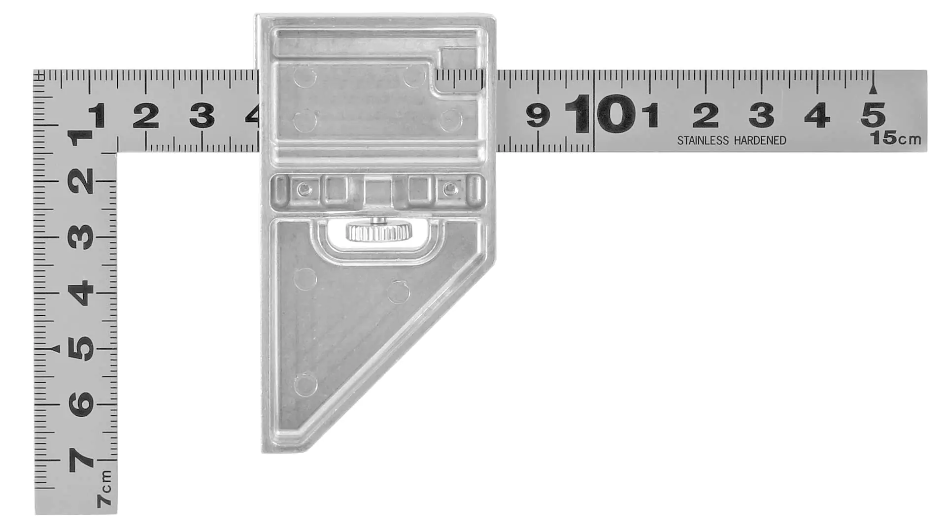 Squadra giapponese da carpentiere in miniatura 15 cm cross section 15 x 1 mm con fermo metallico SHINWA Squadra giapponese da carpentiere in miniatura 15 cm cross section 15 x 1 mm con fermo metallico SHINWA