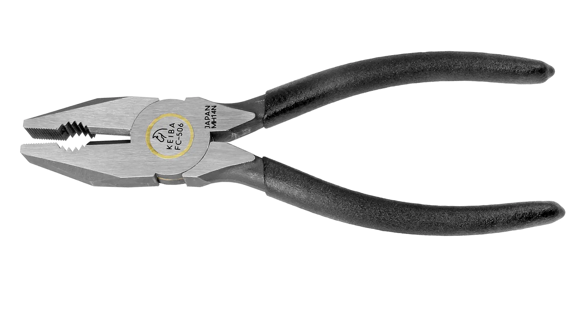 Pinza per meccanica tipo europea lucidata manico rivestito di plastica lunghezza totale 162 mm High Grade Series KEIBA