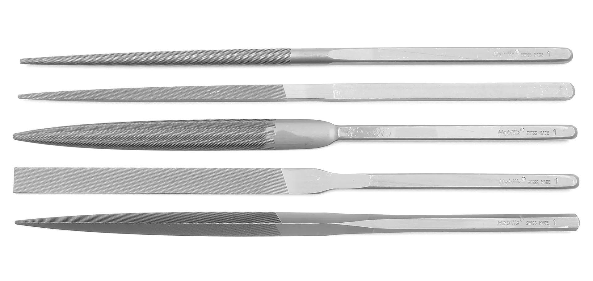 Set di 5 lime di precisione HABILIS taglio svizzero 1