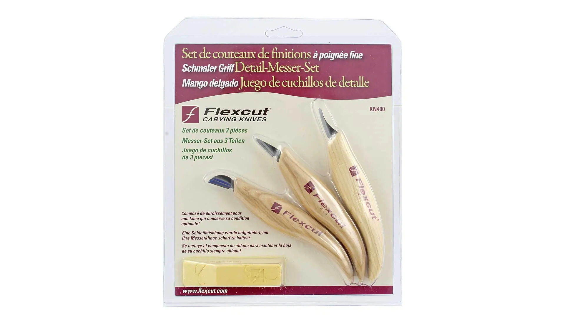 Set di 3 coltelli in miniatura per dettagli Slim-Handle Detail Knife FLEXCUT