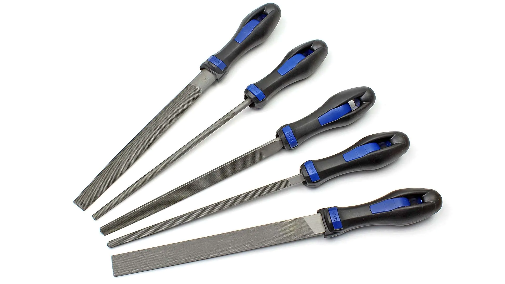 Set of 5 Files with ergonomical Handle Cut 2 Cut Length 200 mm AJAX Set of 5 Files with ergonomical Handle Cut 2 Cut Length 200 mm AJAX