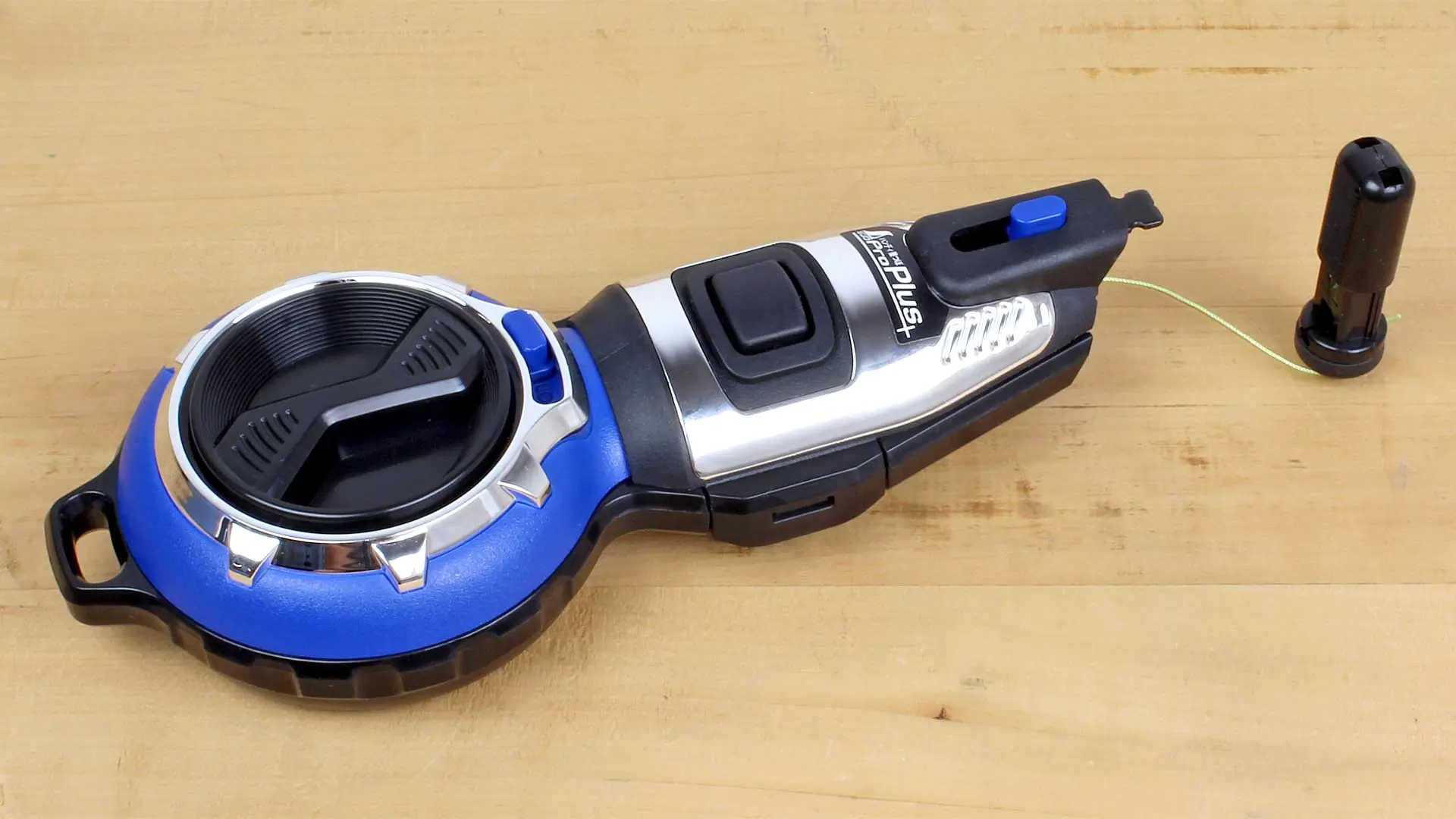 Pro Plus Marcatore professionale nero a linea d’inchiostro con riavvolgimento automatico e corda sottile con involucro blu SHINWA