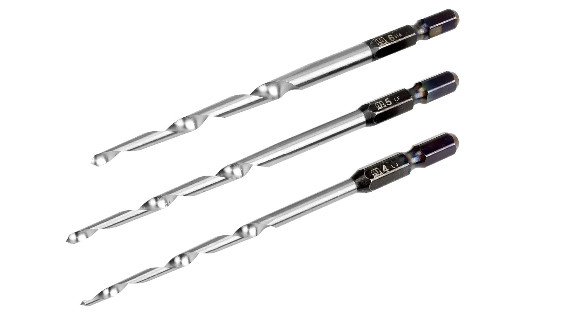 Set di punte per fori coniche 4 - 5 - 6 mm