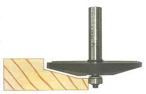 Frese con profilo orizzontale per antine con cuscinetto a sfera TCT D=86mm B=13mm L=61mm Angle=15° S=12mm MAX RPM 15000/min KLEIN