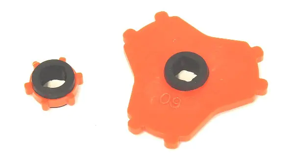Poly-Clic Wooding piastre di guida di ricambio con boccola in gomma