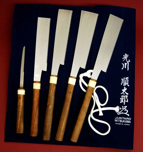 Set di 5 seghe Craftsman Series di Master Daizo Mitsukawa in custodia in tessuto