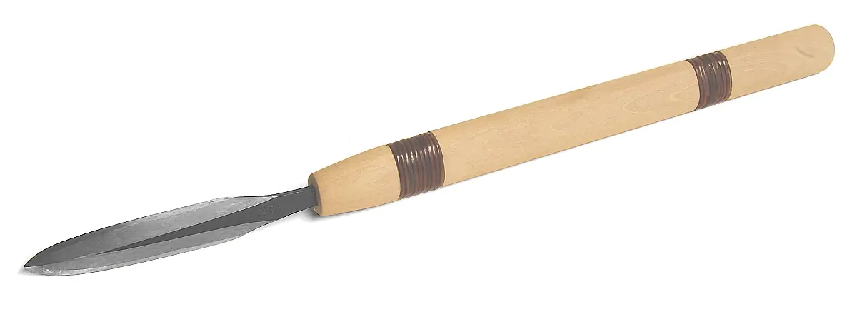 Yarri Kanna grande per uso a due mani - a curva inversa lama in uno speciale acciaio blu 105 x 24mm lunghezza totale 510 mm TASAI
