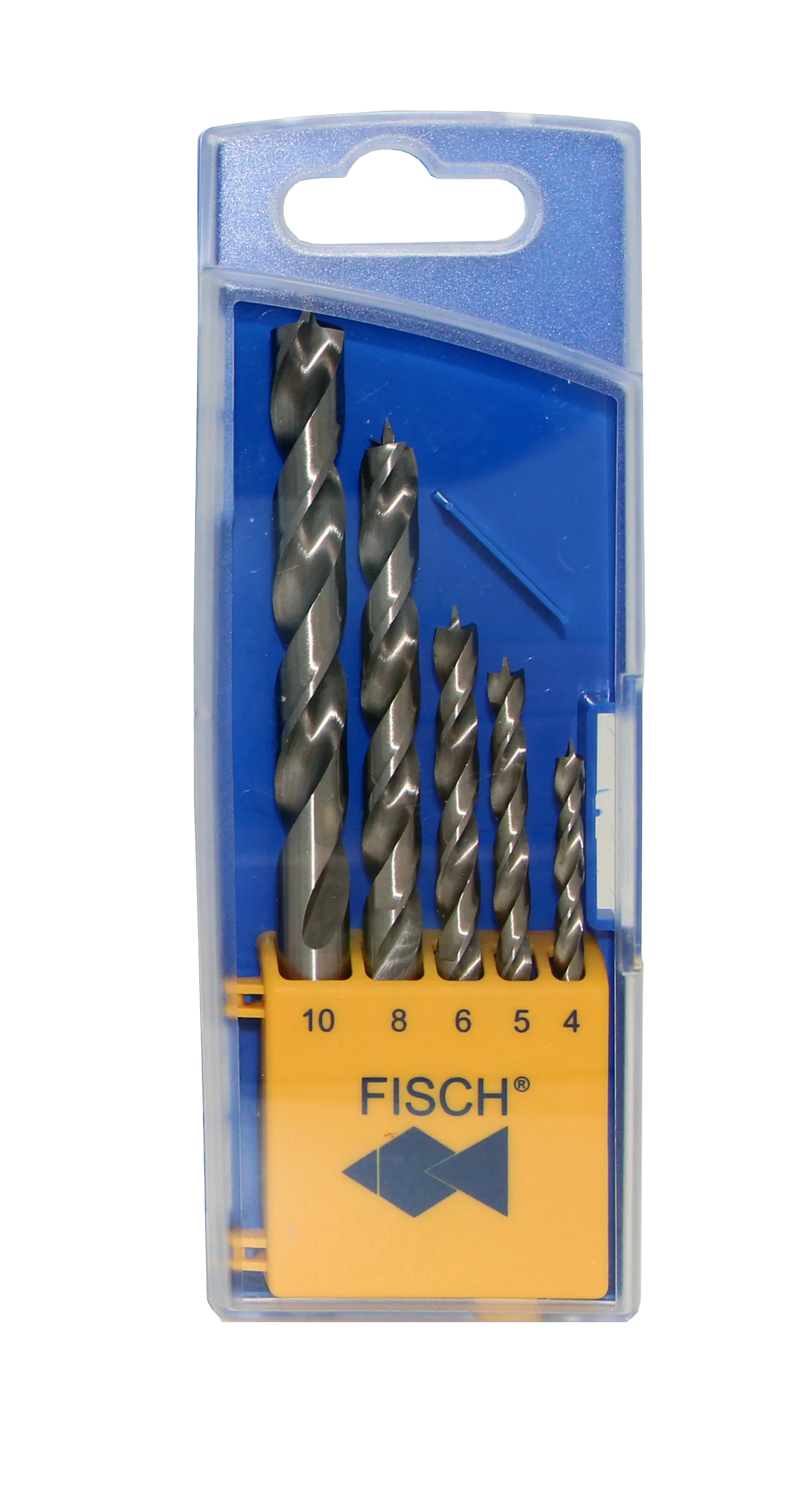 Set di 5 punte elicoidali in HSS per legno FISCH