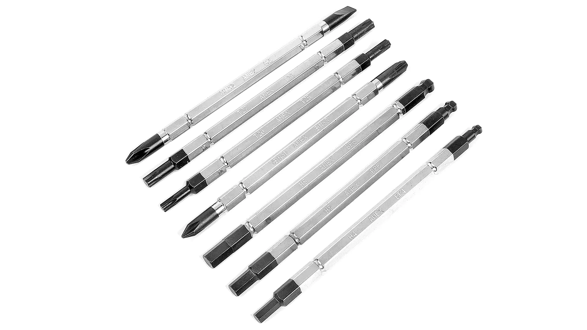 Super Action Grip Driver with 7 double bits ANEX Super Action Grip Driver with 7 double bits ANEX