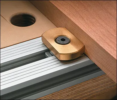 Low Profile Work Stop for T-Slot Tracks VERITAS Low Profile Work Stop for T-Slot Tracks VERITAS
