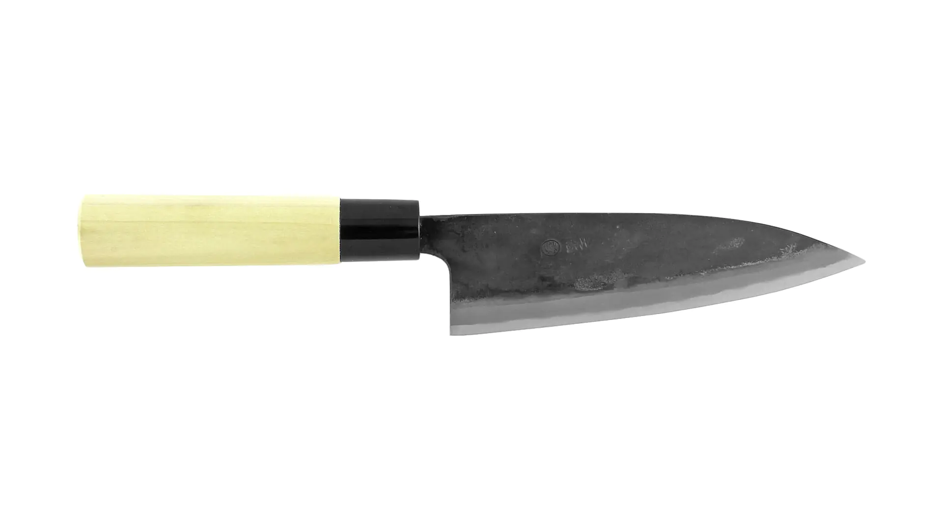 Funayuki  - Coltello giapponese nero multiuso in acciaio bianco lama 165 mm Sontoku