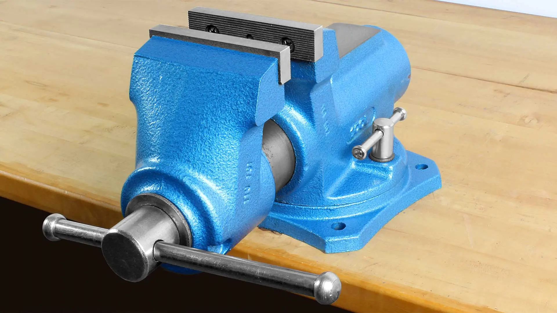 Morsa da meccanico da banco con ganasce intercambiabili da 125 mm con base girevole e incudine e V-scanalate YORK Lux T