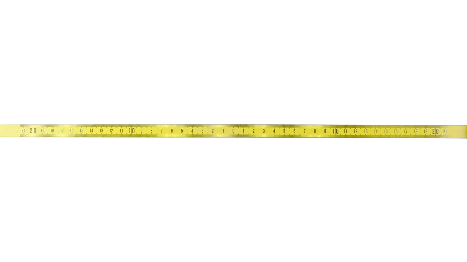 Metro a nastro con retro adesivo in acciao graduazione  200 mm - 0 - 200 mm - nero su giallo PAM - larghezza 13 mm Metro a nastro con retro adesivo in acciao graduazione  200 mm - 0 - 200 mm - nero su giallo PAM - larghezza 13 mm