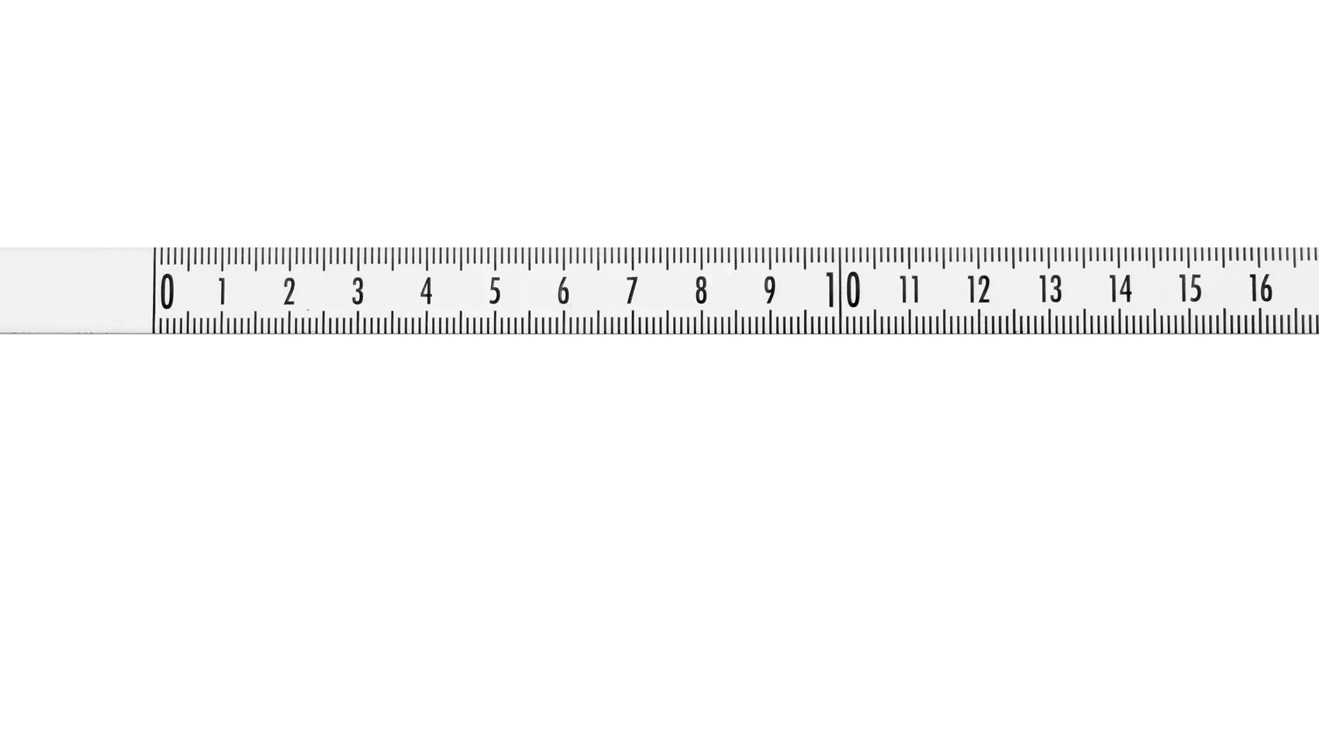 Metro a nastro con retro adesivo in acciao graduazione 400 mm - nero su bianco - lettura da sinistra a destra Metro a nastro con retro adesivo in acciao graduazione 400 mm - nero su bianco - lettura da sinistra a destra