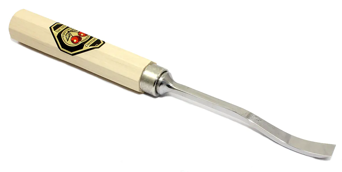 Scalpello per intaglio a sgorbia, curva, taglio 1