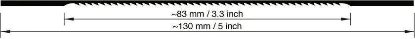 Dozzina di lame per traforo FINIS nr. 6/0  L=130mm = 5 pollici 30 denti per cm = 76 TPI