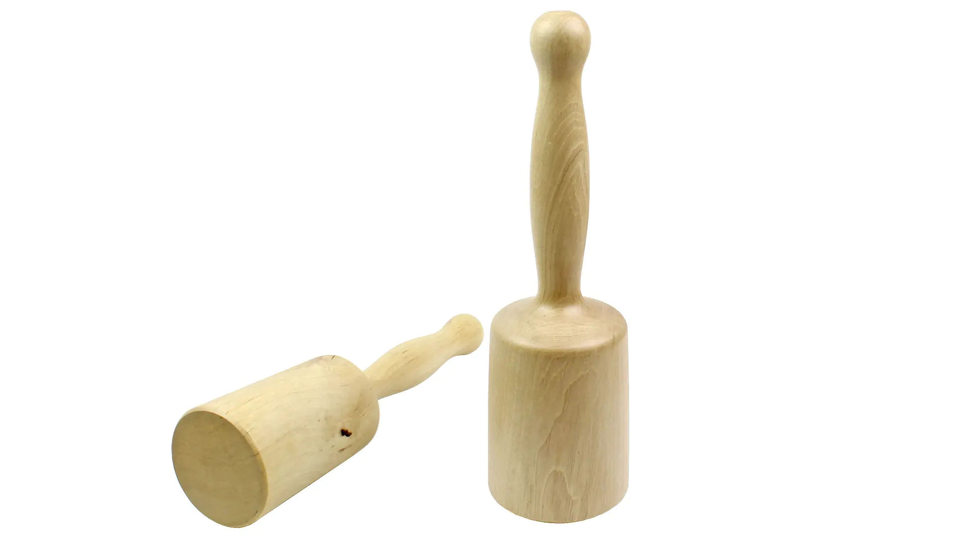 Mazzuolo di un unico pezzo di legno conico di carpine