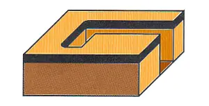 Fresa per forare e rifilare con guida con cuscinetto a sfera TCT D=6.4mm B=19mm L=57mm S=8mm KLEIN Fresa per forare e rifilare con guida con cuscinetto a sfera TCT D=6.4mm B=19mm L=57mm S=8mm KLEIN
