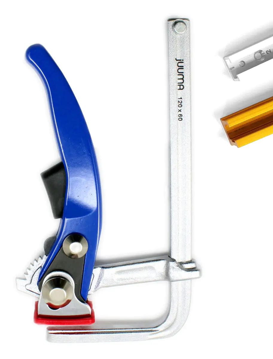 Morsetti per T-Tracks 120/60 mm con maniglia a leva JUUMA