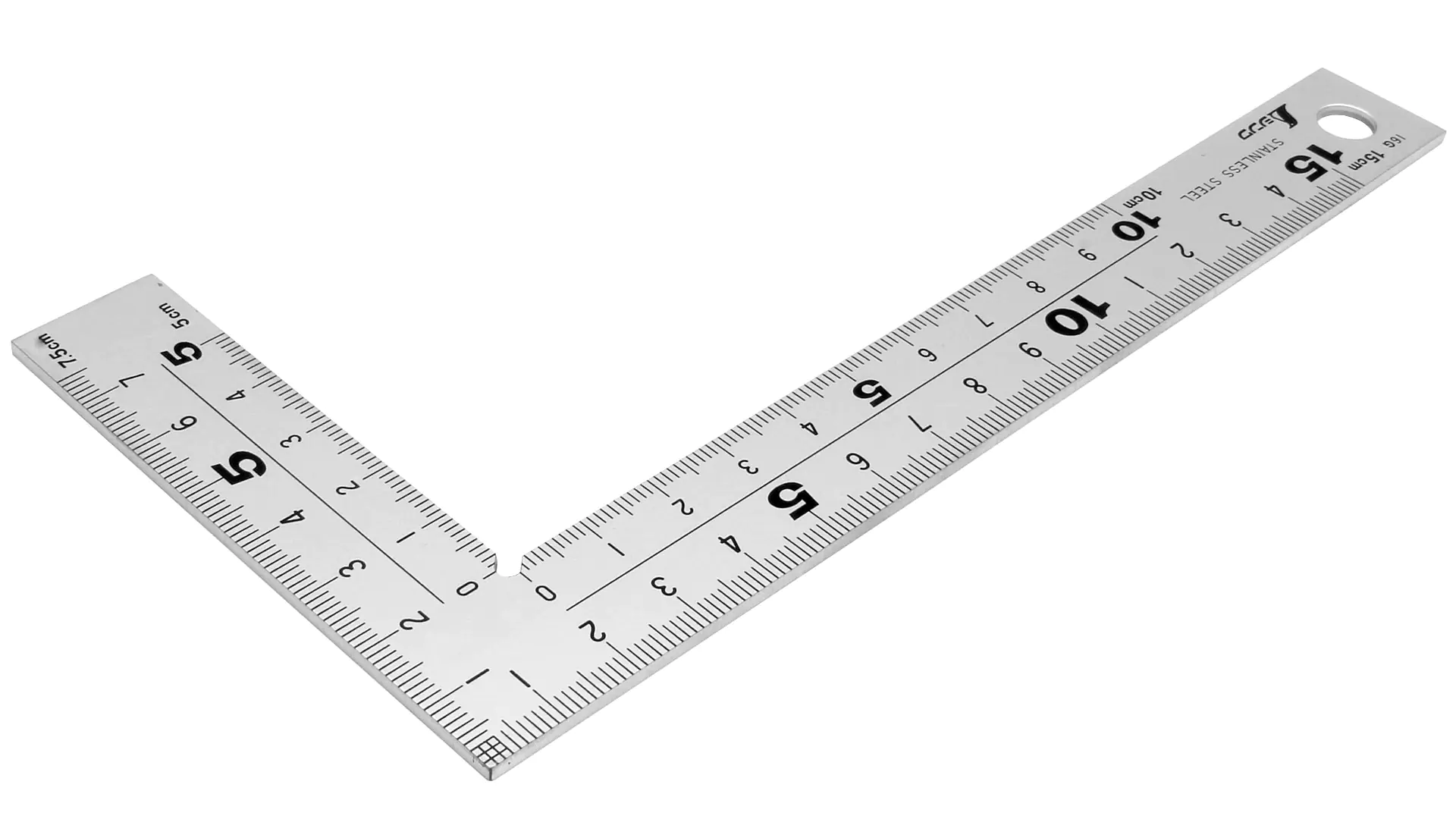 Japanese Mini Framing Square with 8 Scales rigid 15 cm SHINWA