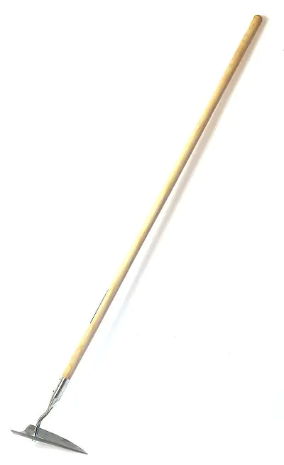 Zappetta giapponese in acciao inox a V - larghezza lama 115 mm lunghezza lama 190 mm lunghezza manico 1350 mm