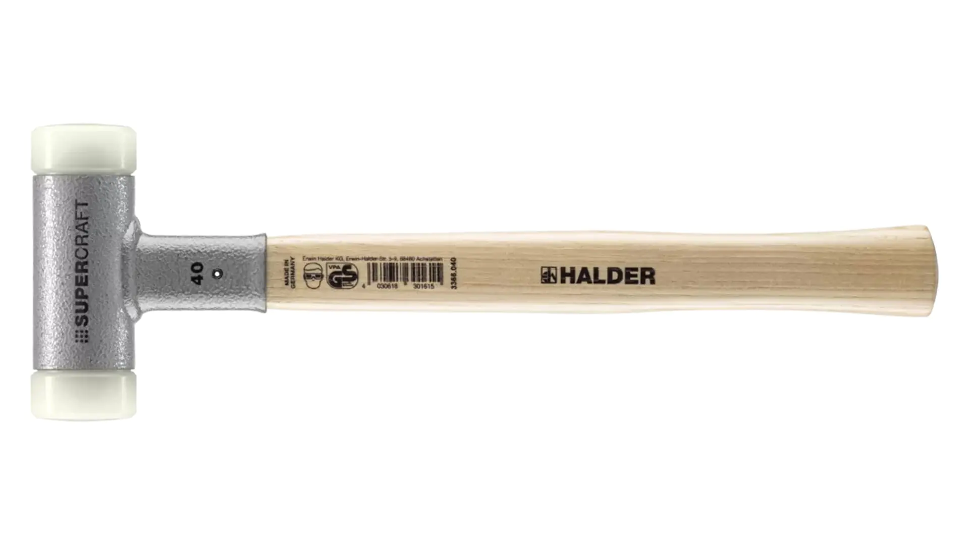 SUPERCRAFT-Martello anti-rimbalzo con manico in legno di noce americano HALDER