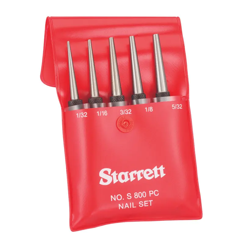 Set di 5 cacciachiodi a testa quadra STARRETT