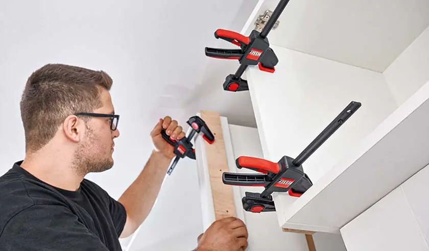 2 x Morsetto da banco utilizzabile con una sola mano EZR 150/60 BESSEY 2 x Morsetto da banco utilizzabile con una sola mano EZR 150/60 BESSEY