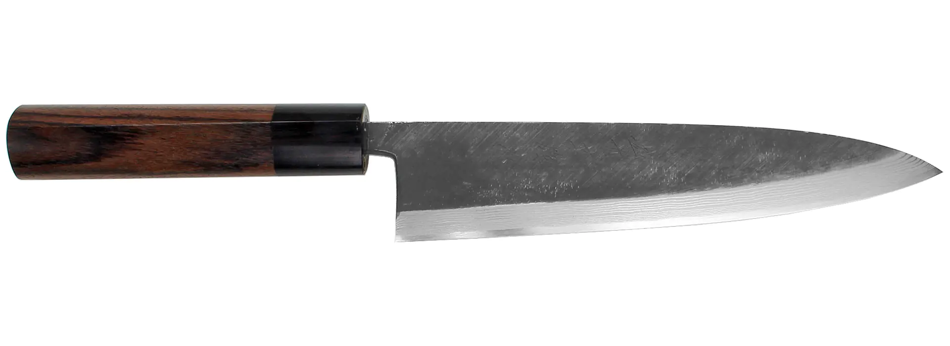 Mioroshi Hocho - Coltello giapponese multiuso in acciaio di damasco/acciaio bianco lama 210 mm HIDEO KITAOKA