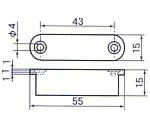 Bolla ovale 55x15x15 mm Bolla ovale 55x15x15 mm