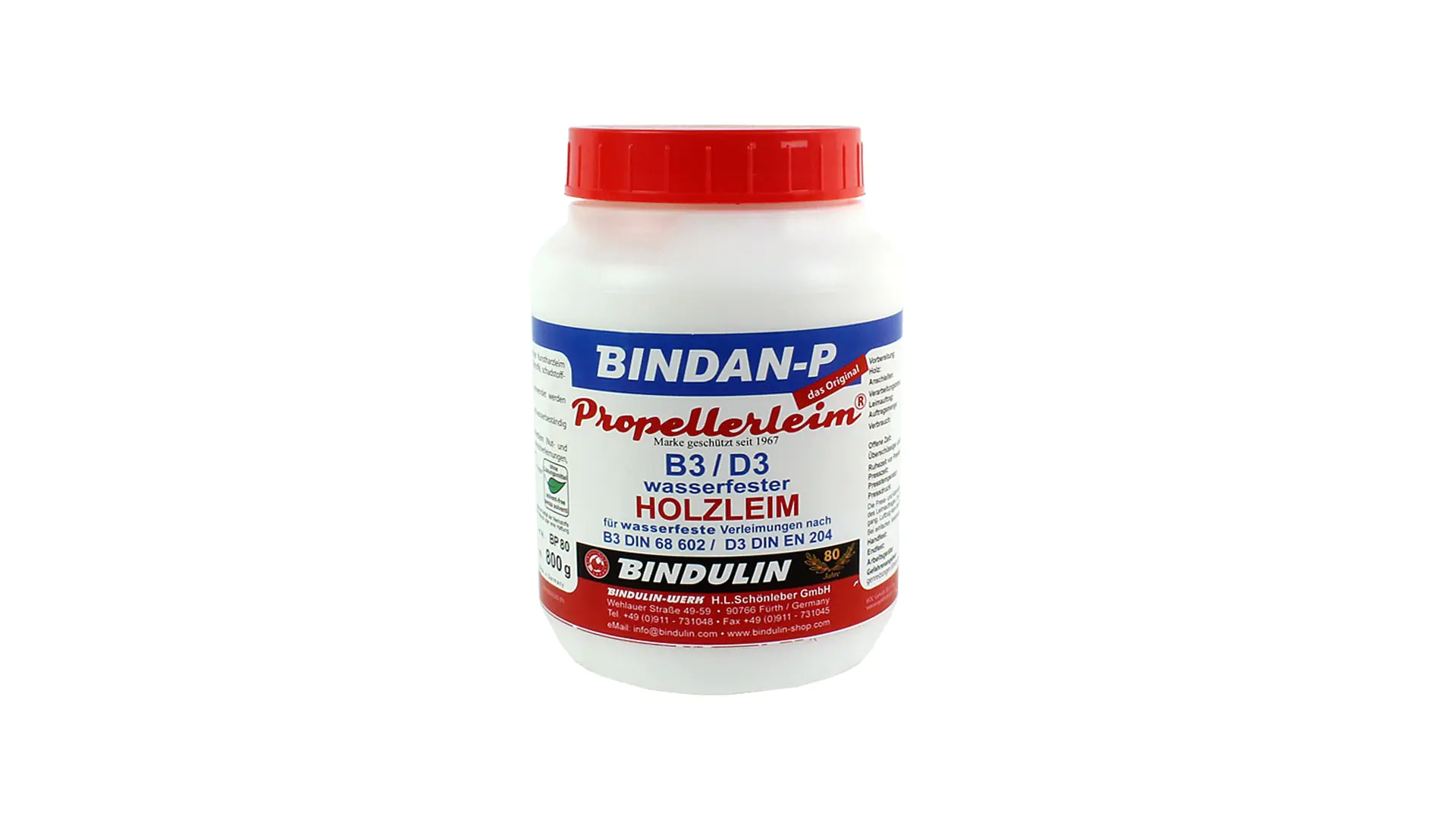 BINDAN-P Propellerleim waterproof glue Plastic Tin 800g BINDAN-P Propellerleim waterproof glue Plastic Tin 800g