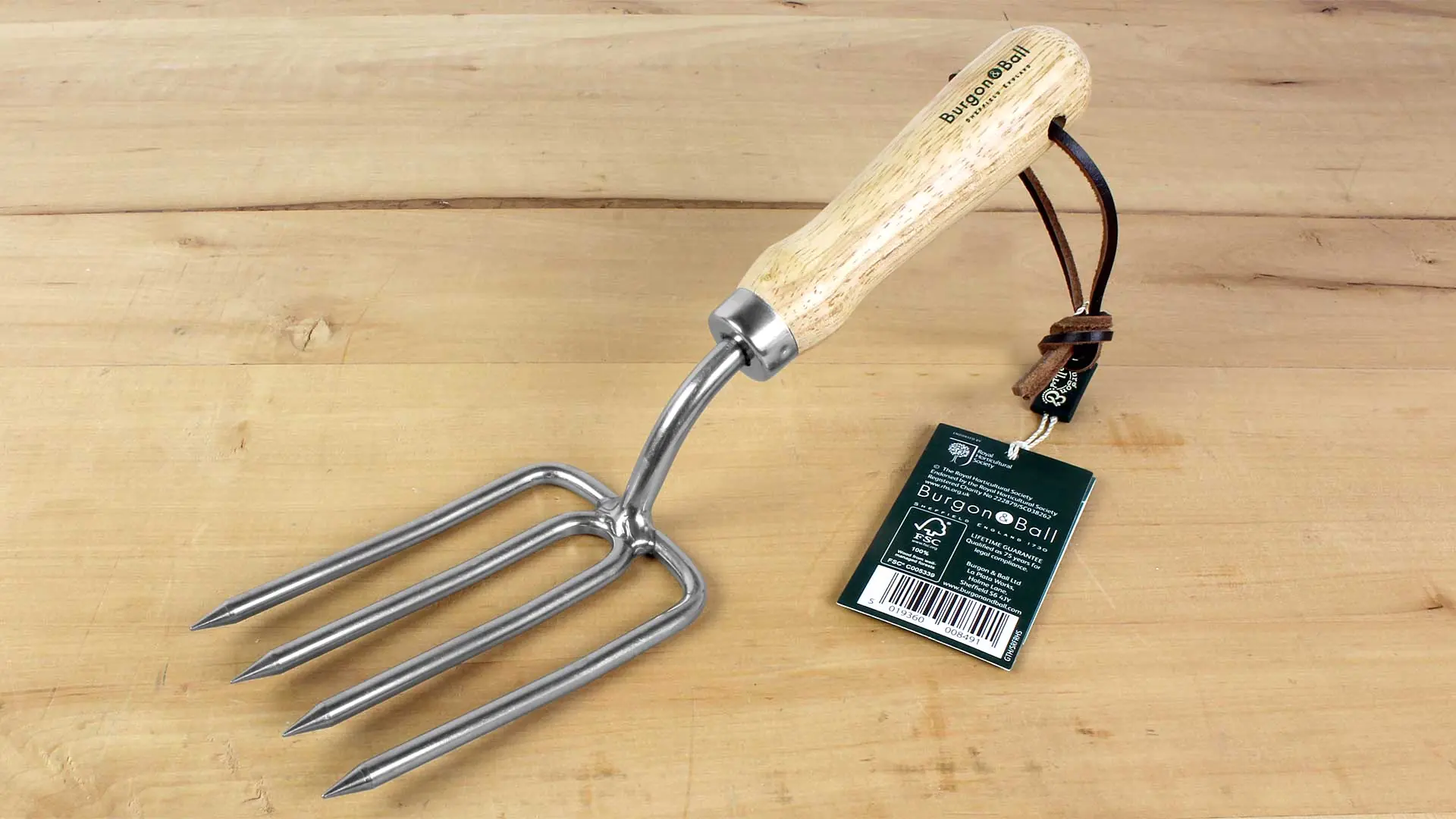 Leva erbacce con gambe rotonde in acciaio inox e manico di legno lunghezza totale 280 mm BURGON & BALL