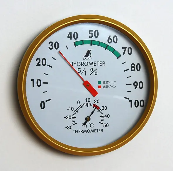 Igrometro a muro e misura di temperatura e umidità SHINWA