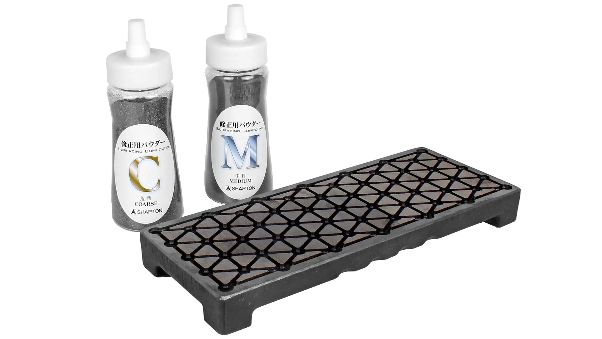 Pietra da rettifica Naoru 247 x 99 x 25 mm con polvere di carburo di silicio medio e grosso SHAPTON