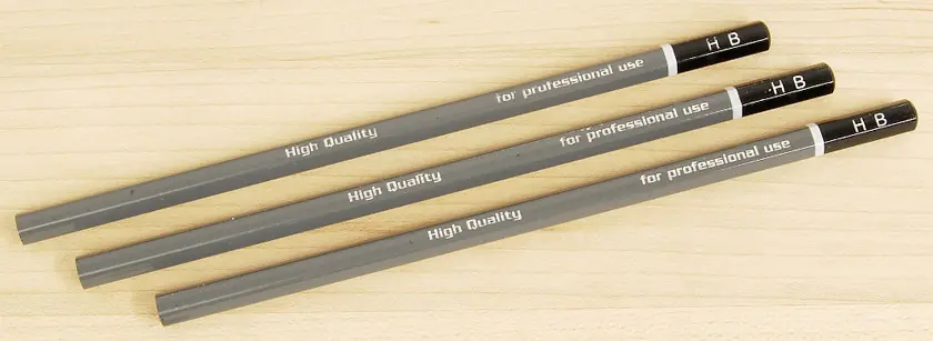 Matite per falegname grigie (Set da 3 pezzi, non temperate) Matite per falegname grigie (Set da 3 pezzi, non temperate)