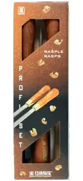 Set of 3 Rasps flat-round-halfround with Wooden Handle 20 Teeth per cm2 Cutting Length 150 mm NAREX Set of 3 Rasps flat-round-halfround with Wooden Handle 20 Teeth per cm2 Cutting Length 150 mm NAREX