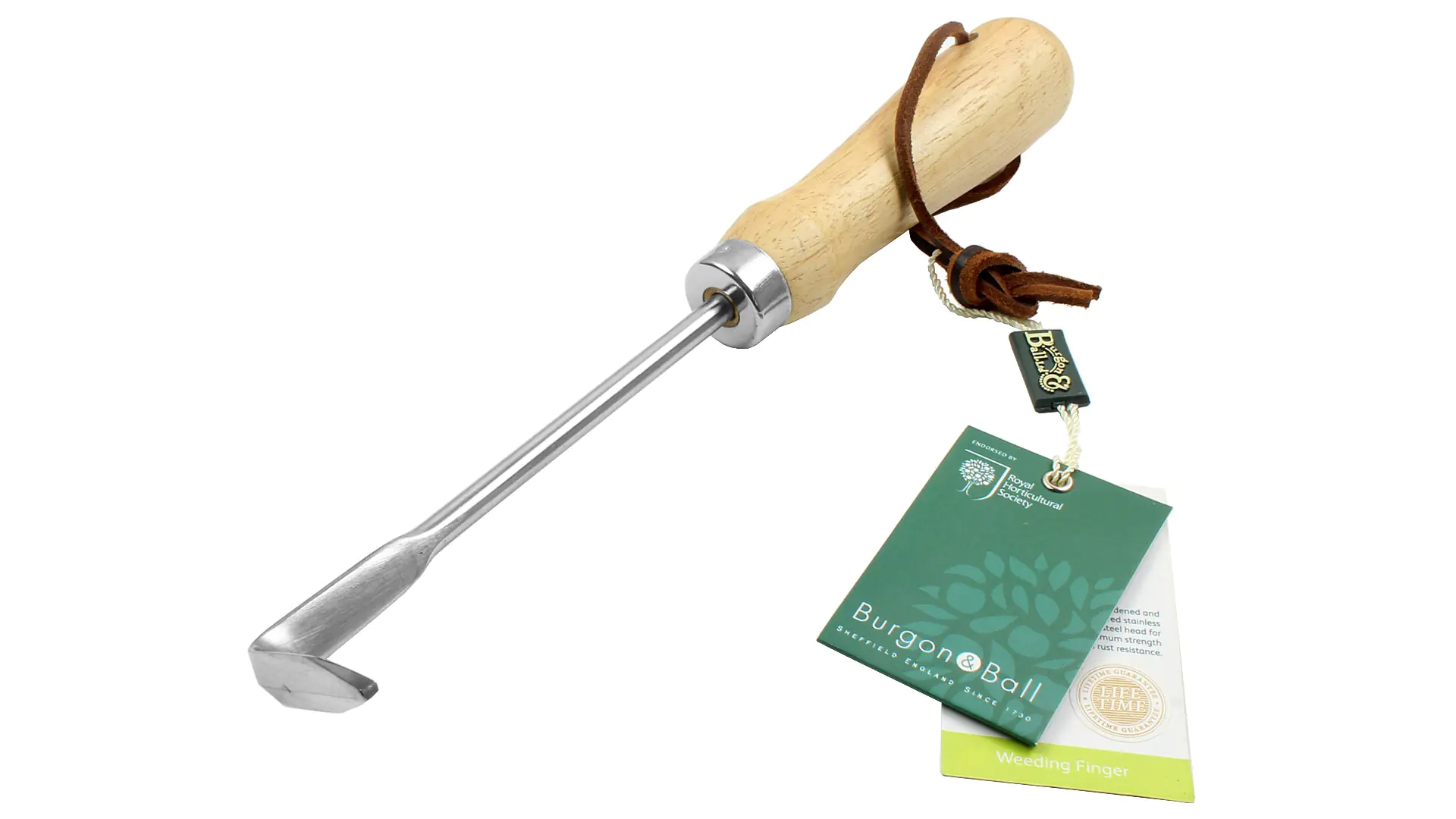 Dito per erbacce e diserbo acciaio inox con manico di legno lunghezza totale 270 mm BURGON & BALL