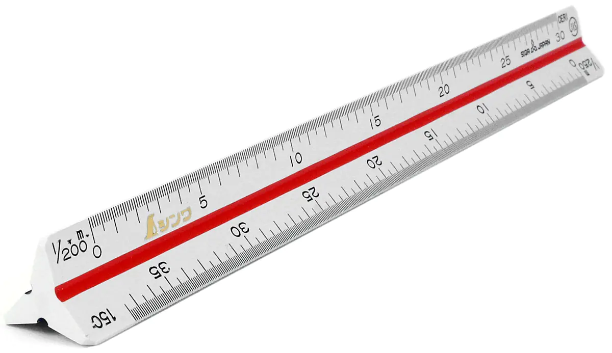 Righello triangolare di SHINWA Righello triangolare di SHINWA