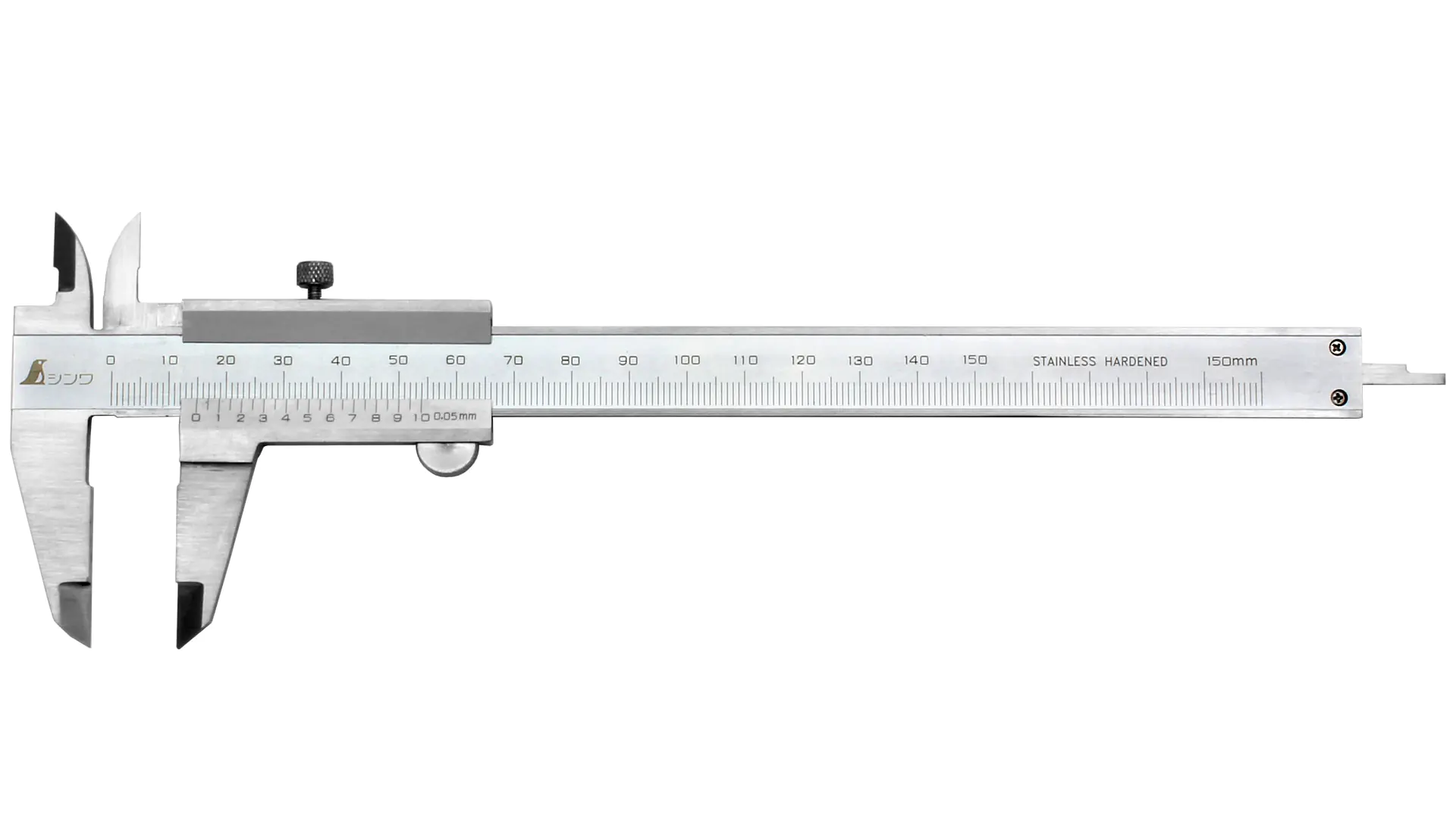 Calibro a nonio tascabile 150 mm con vite di bloccaggio SHINWA