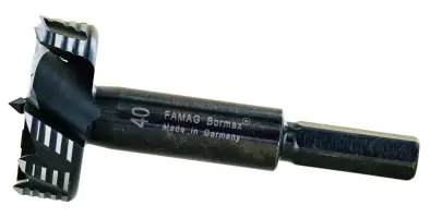 Bormax WS Tagliatore a tre lati set da 6 pezzi in cassetta di legno 15-20-25-30-35-40 mm 1620 FAMAG