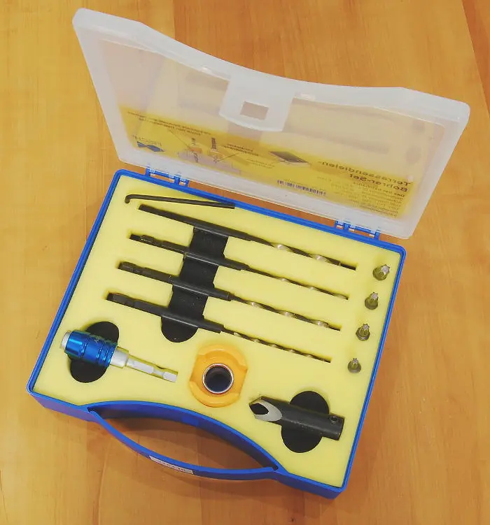 Set di punte per pavimenti da terrazzo con valigetta porta-bit FISCH