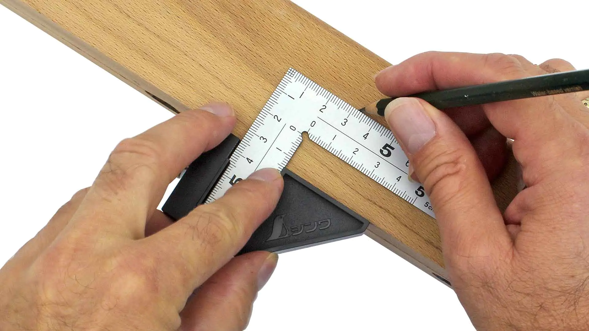 Squadra giapponese da carpentiere in miniatura 15 cm cross section 20 x 2 mm con stopper SHINWA Squadra giapponese da carpentiere in miniatura 15 cm cross section 20 x 2 mm con stopper SHINWA