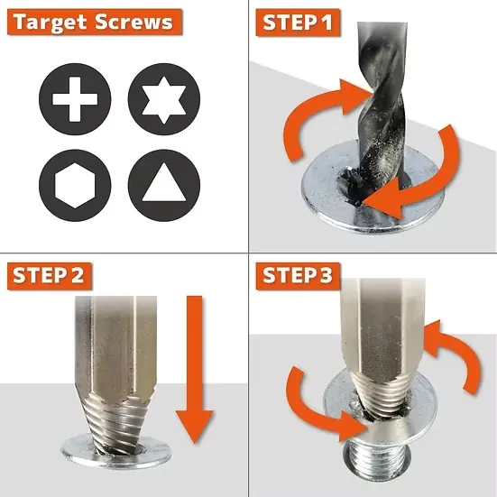 4-in-1 105mmSet di estrattori per viti a brugola ENGINEER 4-in-1 105mmSet di estrattori per viti a brugola ENGINEER
