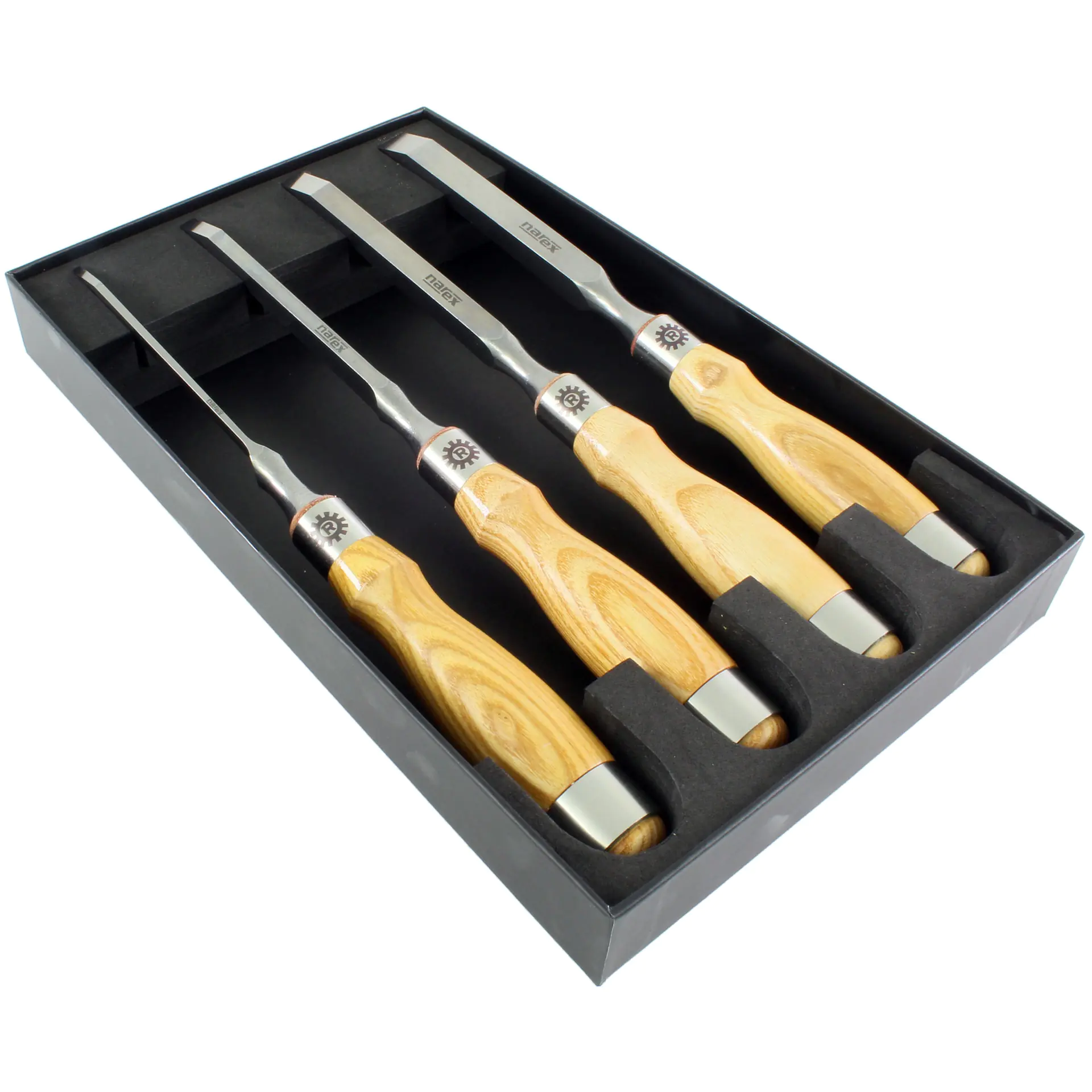 Set di 4 scalpelli per mortase RICHTER 3-6-10-12mm NAREX