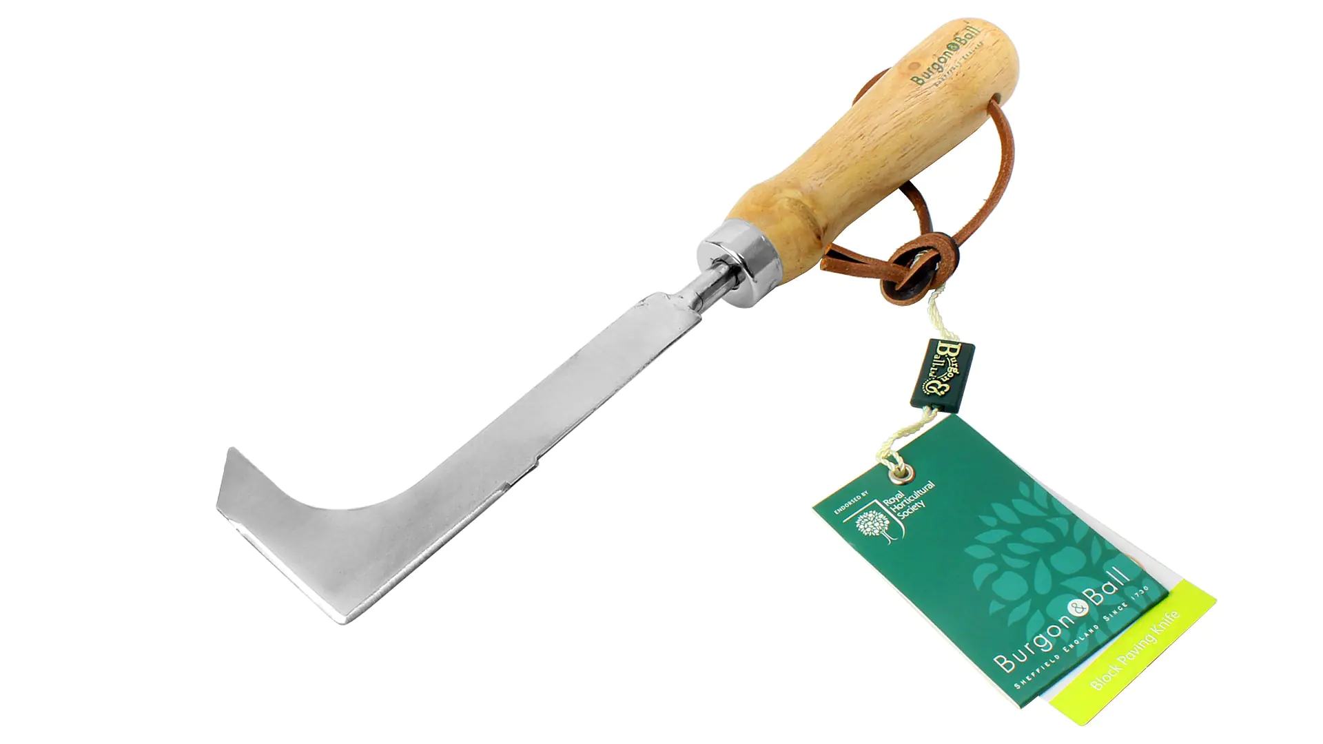 Coltello per giunti acciaio inox con manico di legno lunghezza totale 280 mm BURGON & BALL