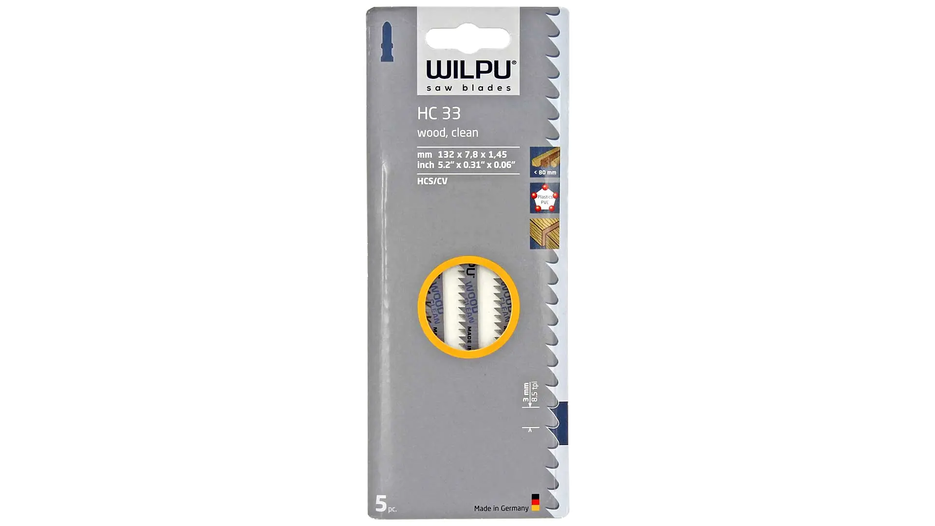 Set di 5 lame per sega a coda Set HC 33 WILPU