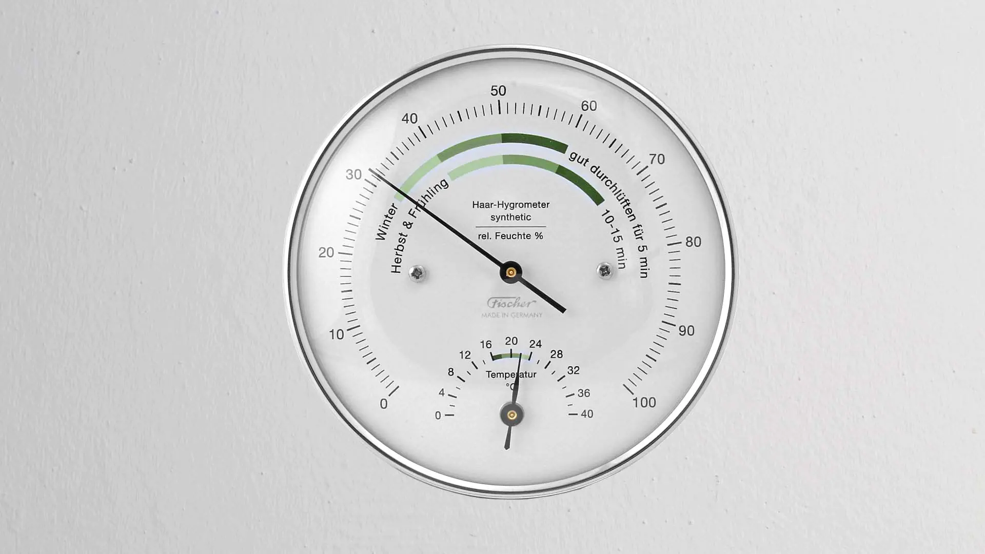 Climatemeter with table stand (Humidity and Temperature) for Inside Housing Dimension 103 mm FISCHER Climatemeter with table stand (Humidity and Temperature) for Inside Housing Dimension 103 mm FISCHER